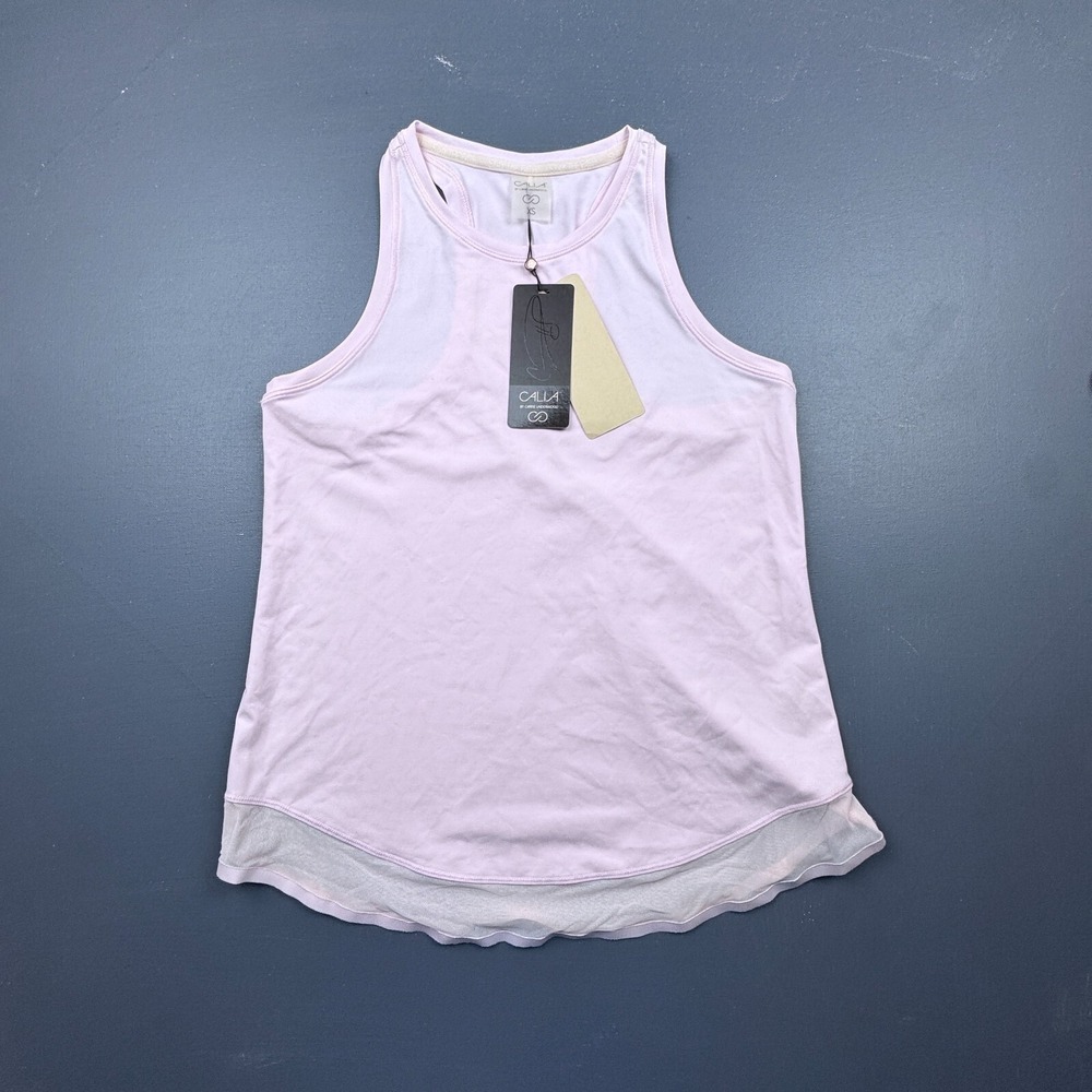 Calla Women's XS Pink Tank Top BodyBreeze Flow Activewear Sleeveless Shirt NWT